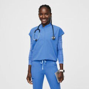 FIGS Capri Blue Rafaela Top and Jogger Bottom in Size M